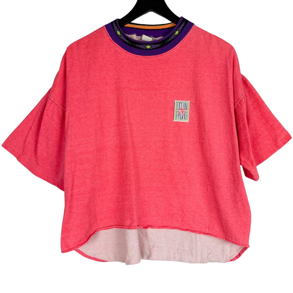 Vintage 90s Ocean Pacific OP Oversized T-Shirt Pink Single Stitch - L